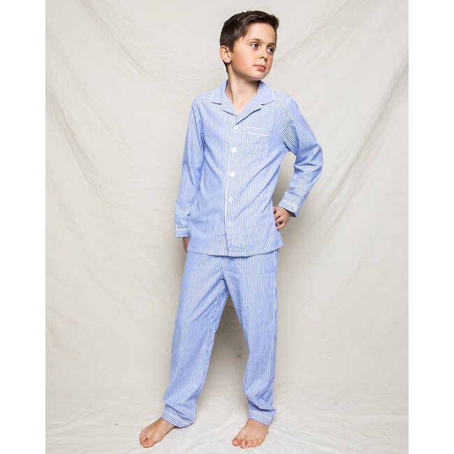 Blue Seersucker Pajamas