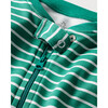 Pima Cotton Footie, Green Stripes - Footie Pajamas - 2 - thumbnail