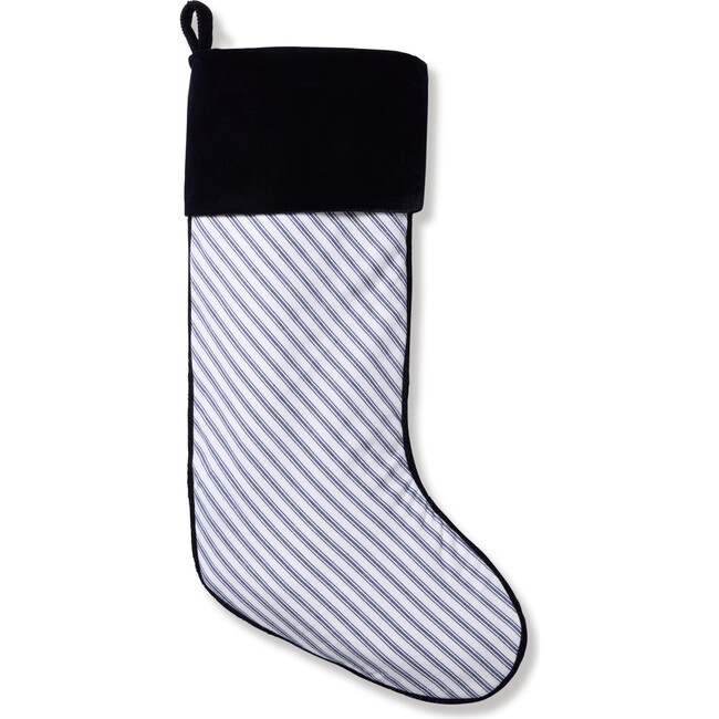 Christmas Stocking, Navy French Ticking