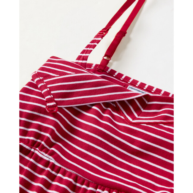 Maternity Nightgown, Red Stripes