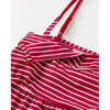 Maternity Nightgown, Red Stripes - Nightgowns - 2 - thumbnail