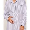 Maternity Nightshirt, Navy French Ticking - Nightgowns - 5 - thumbnail