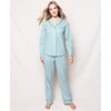 Women's Pajama Set, Emerald Ticking - Pajamas - 2 - thumbnail