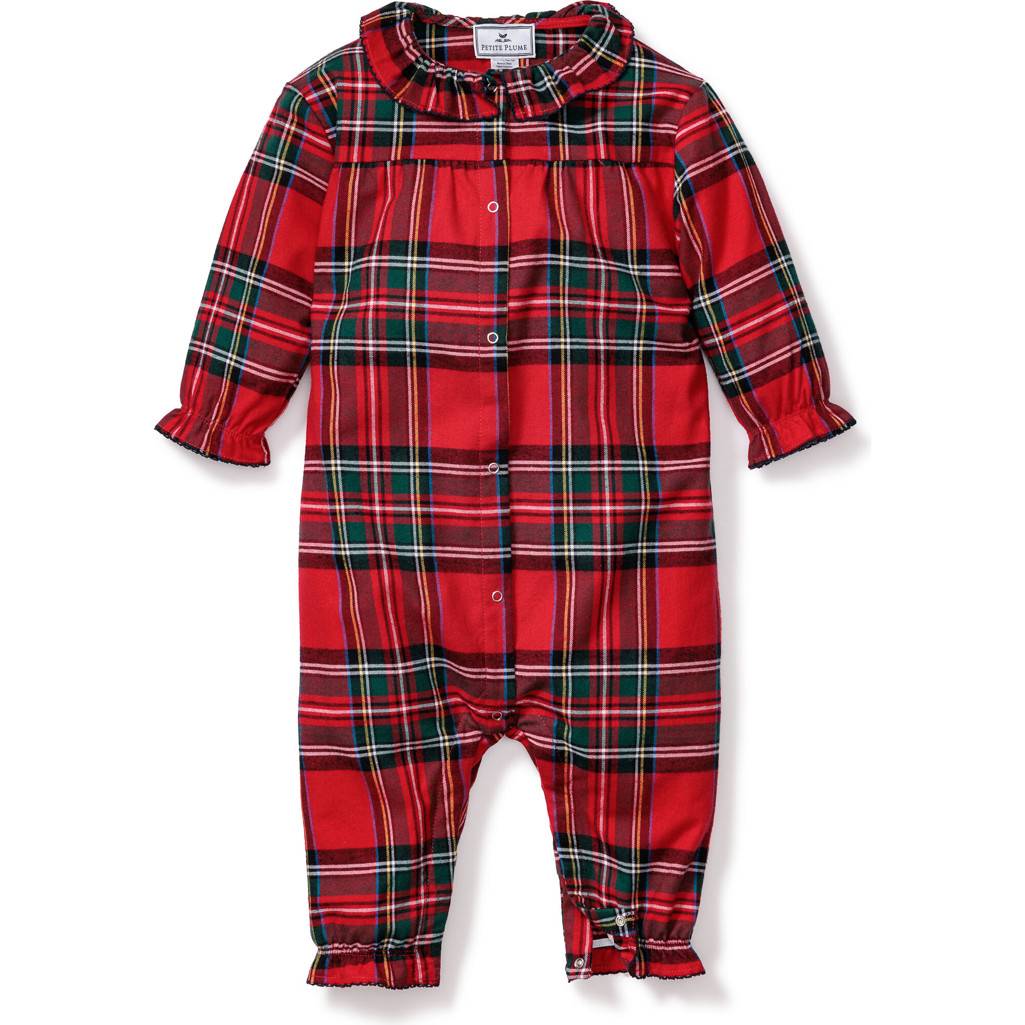 Madeline Romper, Imperial Tartan - Petite Plume Rompers | Maisonette