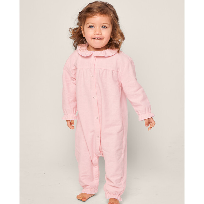 Madeline Romper, Pink Flannel