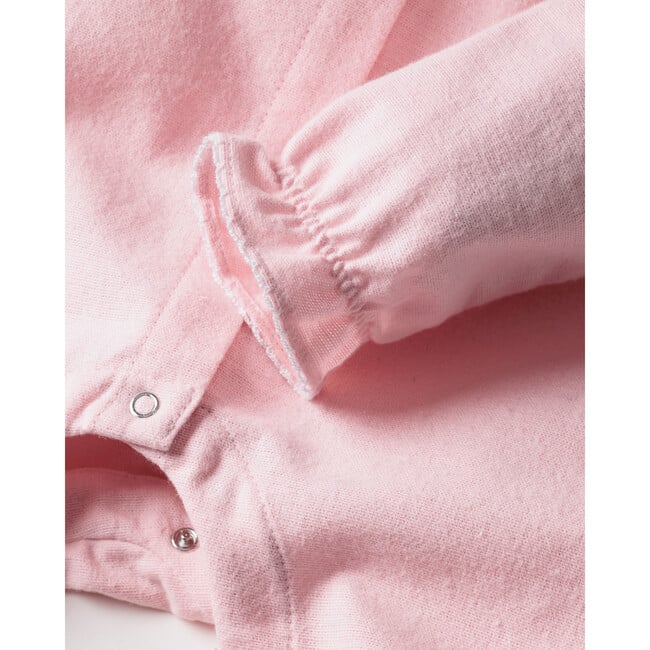 Madeline Romper, Pink Flannel - Rompers - 6