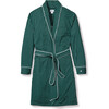 Luxe Pima Robe, Green Stripe - Robes - 1 - thumbnail