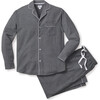 Men's Flannel Pajama Set, Grey - Pajamas - 1 - thumbnail