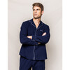 Men's Flannel Pajamas, Navy - Pajamas - 2 - thumbnail