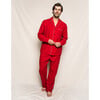 Men's Flannel Classic Pajama Set, Red - Pajamas - 2 - thumbnail