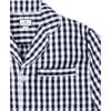 Men's Flannel Pajama Set, Navy Gingham - Pajamas - 4 - thumbnail