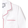 Men's Classic Twill Pajama Set, White with Red Piping - Pajamas - 3 - thumbnail