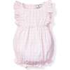 Ruffled Romper, Pink Gingham - Rompers - 1 - thumbnail