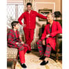 Men's Flannel Classic Pajama Set, Red - Pajamas - 3 - thumbnail