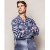 Men's Flannel Pajama Set, Navy Gingham - Pajamas - 6 - thumbnail