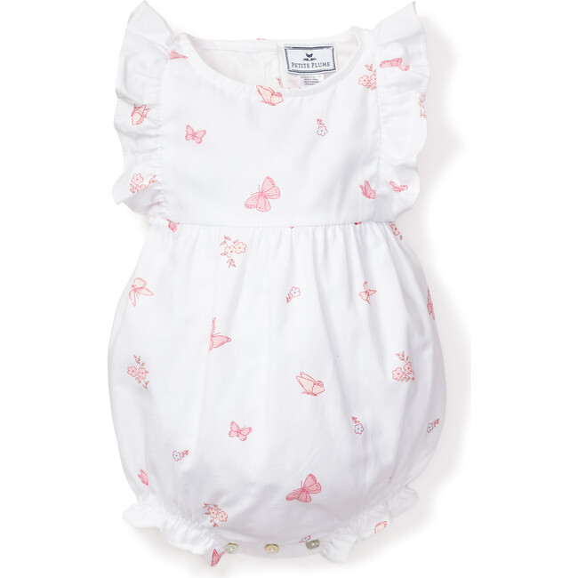 Ruffled Romper, Butterflies - Rompers - 1