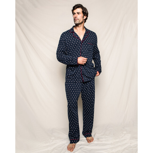 Men's Classic Pajama Set, Luxe Pima Foulard - Pajamas - 2