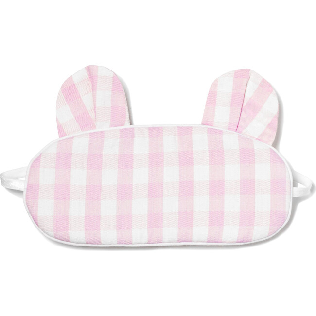 Kids Bear-y Sweet Eye Mask, Pink Gingham - Eye Masks - 1