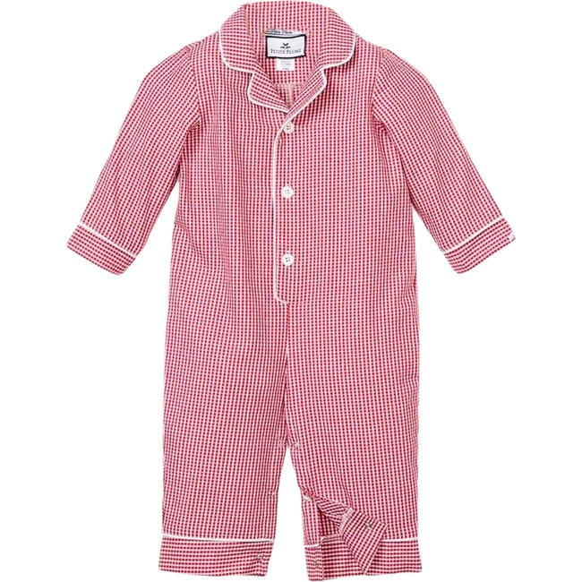 Red Mini Gingham Romper - Rompers - 1