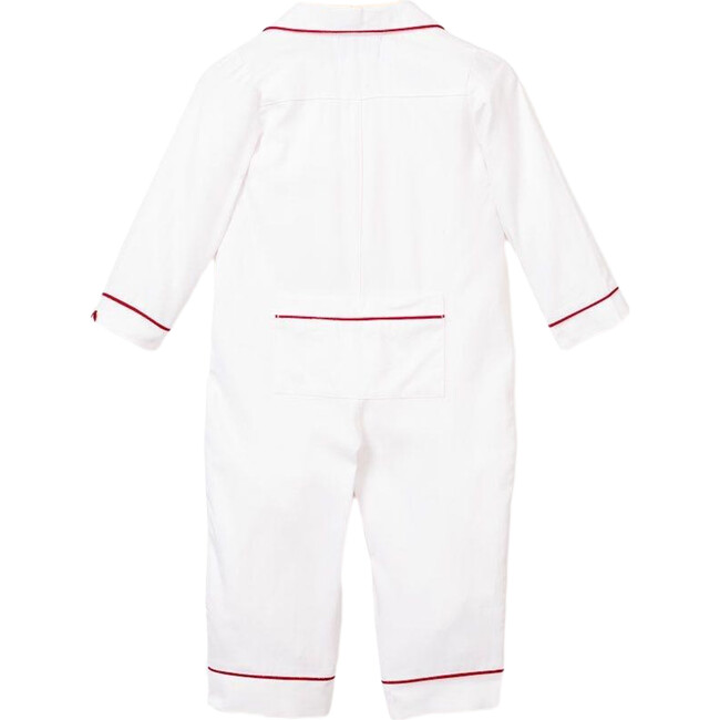 White Romper with Red Piping