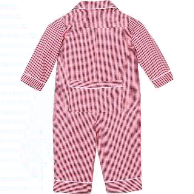 Red Mini Gingham Romper - Rompers - 2