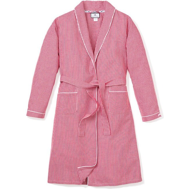 Men's Robe, Red Mini Gingham - Robes - 1