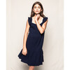 Celeste Nighdress, Navy Gauze - Dresses - 2