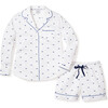 Women's Long-Short Set, Whales - Pajamas - 1 - thumbnail