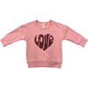 Drop-Shoulder Pullover Love in Rose Brown - Sweatshirts - 1 - thumbnail