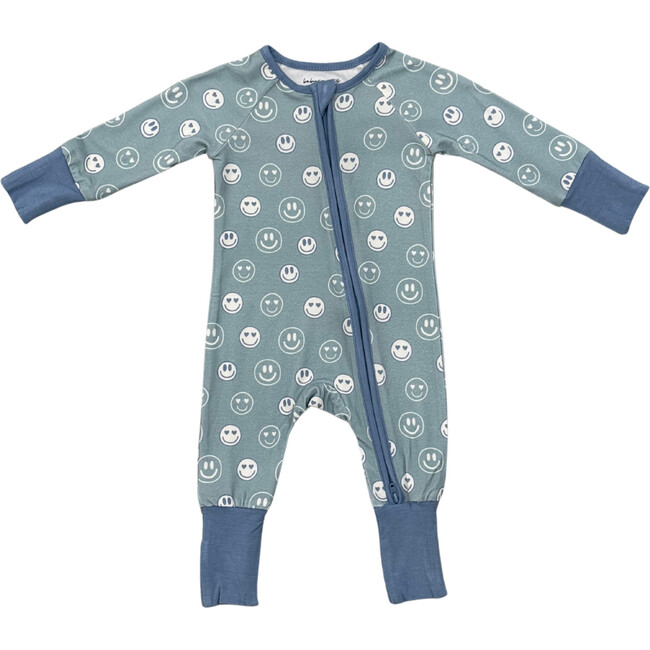 Long Sleeve Zip Romper Heart Eyes