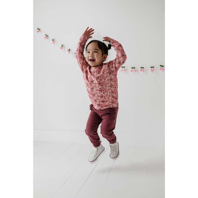 Girl's Raglan Sweatshirt Love in Mellow Rose - Sweatshirts - 4