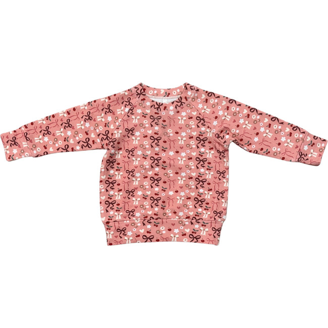 Girl's Raglan Sweatshirt Cherry Hearts