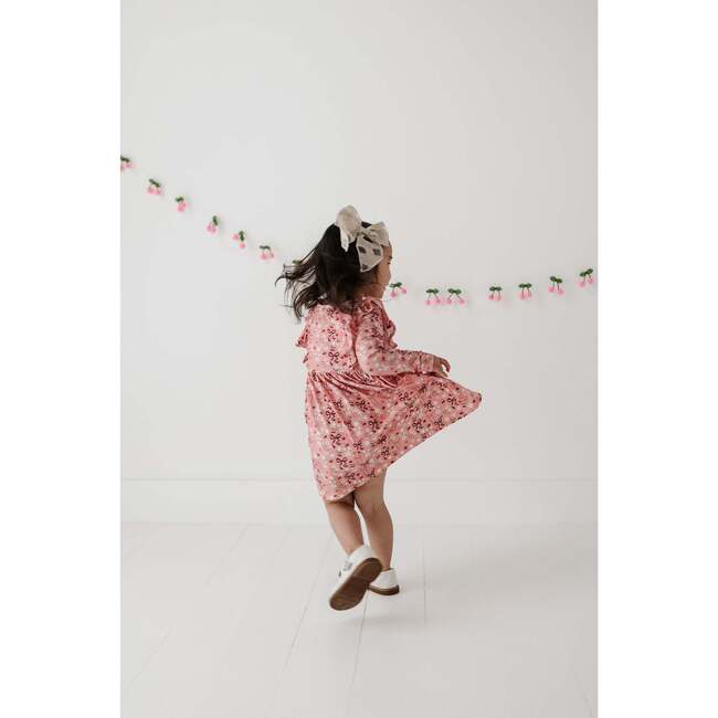 Long Sleeve Ruffle Dress Cherry Hearts - Dresses - 4