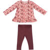 Long Sleeve Peplum Set Cherry Hearts - Mixed Apparel Set - 1 - thumbnail