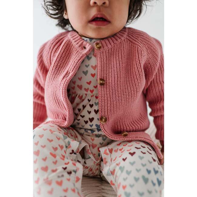 Knit Cardigan Pink - Cardigans - 5