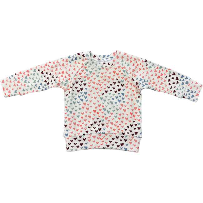 Girl's Raglan Sweatshirt Rainbow Hearts