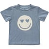 Boy's Short Sleeve Tee Heart Eyes Smile Face - T-Shirts - 1 - thumbnail