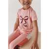 Girl's Short Sleeve Tee Bow in Rose Brown - T-Shirts - 3 - thumbnail