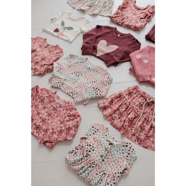 Long Sleeve Henley Dress Rainbow Hearts - Dresses - 3