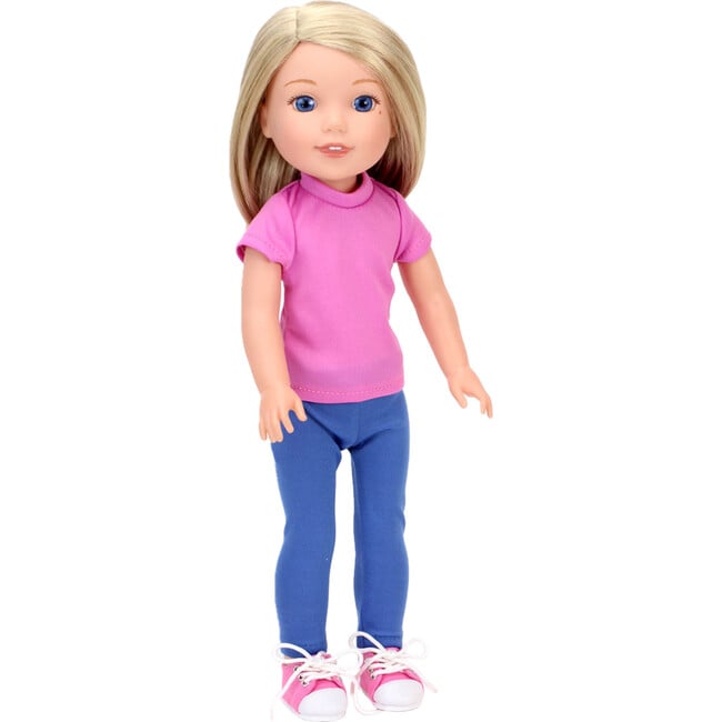 14.5" Doll, Ballet Flat & Sneaker Shoe Set, Black - Doll Accessories - 3