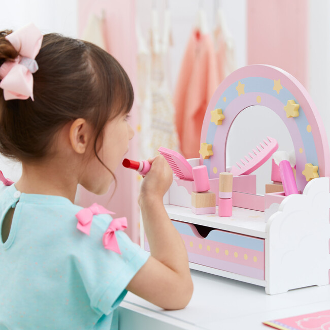 Little Dreamer Rainbow Tabletop Vanity Toys, Pink - Play Vanities - 2