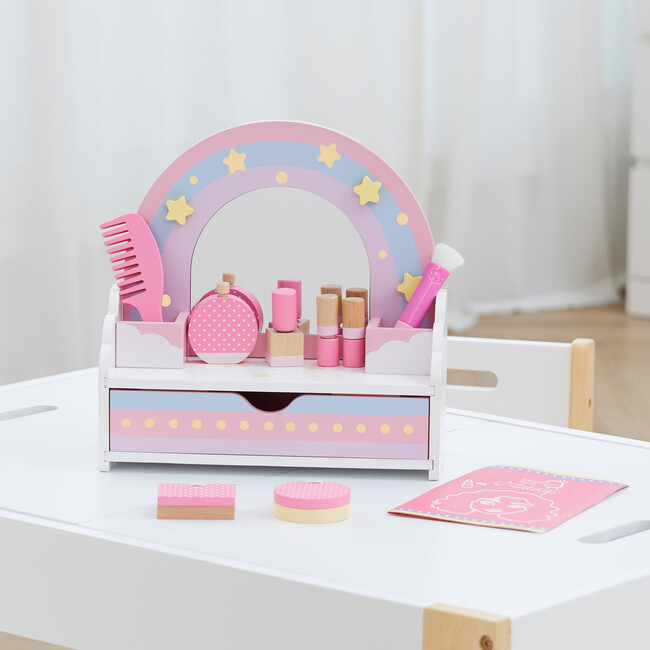 Little Dreamer Rainbow Tabletop Vanity Toys, Pink - Play Vanities - 3