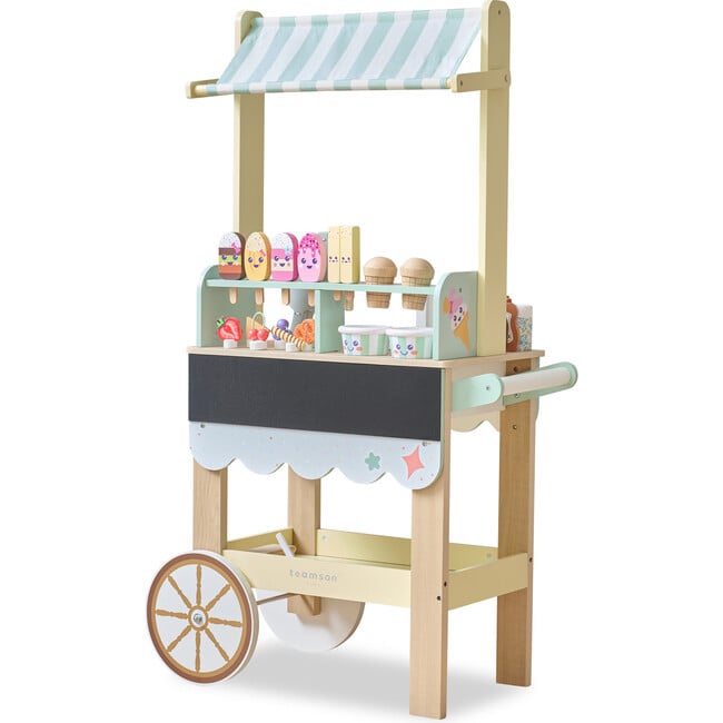 Jolly Pals Wood Ice Cream Stand with 33 Accessories and Chalkboard