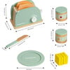 Little Chef Frankfurt Wooden Toaster Play Kitchen Accessories, Green - Play Food - 4 - thumbnail