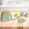 Little Chef Frankfurt Wooden Toaster Play Kitchen Accessories, Green - Play Food - 6 - thumbnail