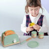 Little Chef Frankfurt Wooden Toaster Play Kitchen Accessories, Green - Play Food - 8 - thumbnail