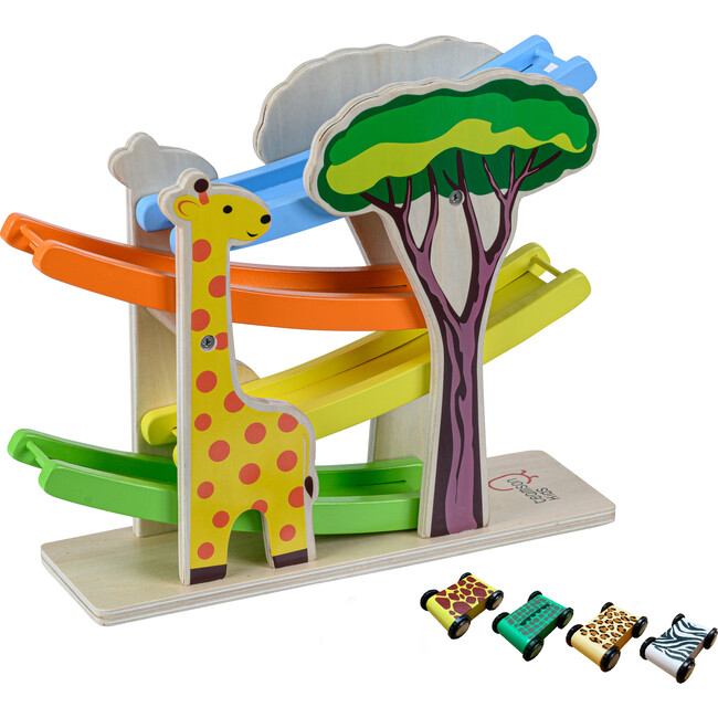 Preschool Play Lab Safari Animal Ramp Racer with Animal Print Cars - Transportation - 1