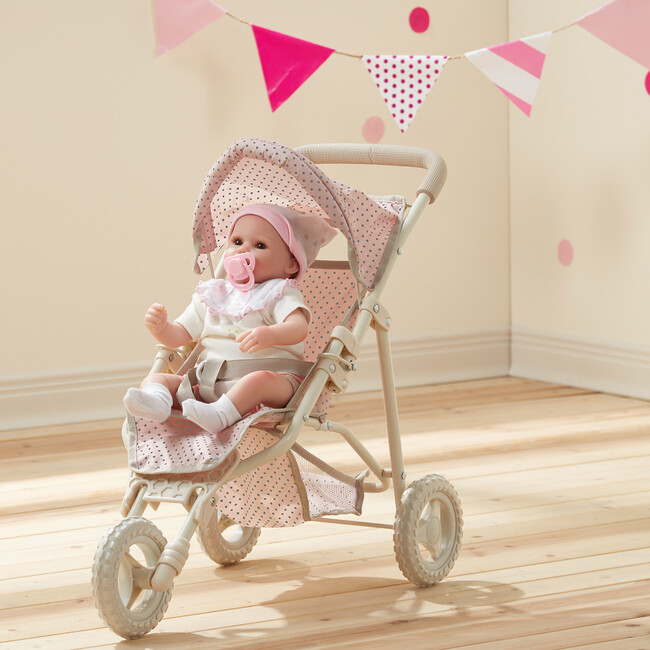 Olivia's Little World Doll Jogging-Style Stroller, Pink/Cream/Gray