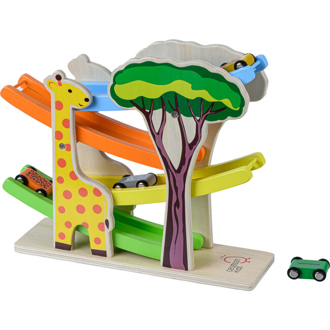 Preschool Play Lab Safari Animal Ramp Racer with Animal Print Cars - Transportation - 4