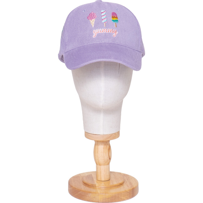 Corduroy Baseball Hat , Ice Cream Applique & Patches